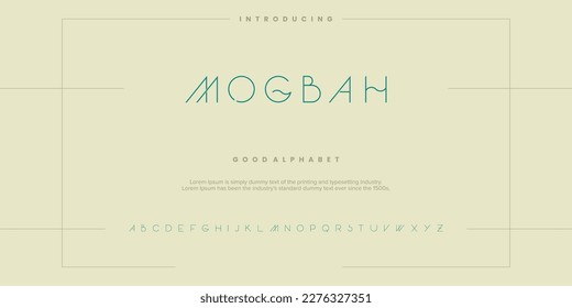 Abstract minimal modern alphabet fonts. Typography technology vector illustration