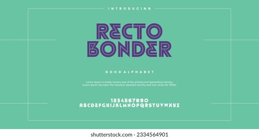 Abstract minimal modern alphabet fonts. Typography technology vector illustration