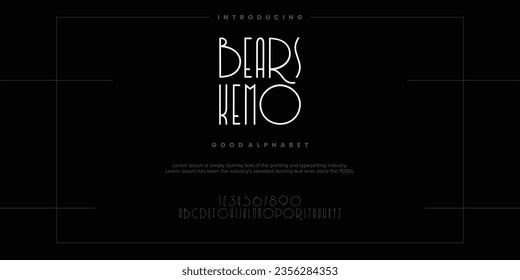 Abstract minimal modern alphabet fonts. Typography technology vector illustration