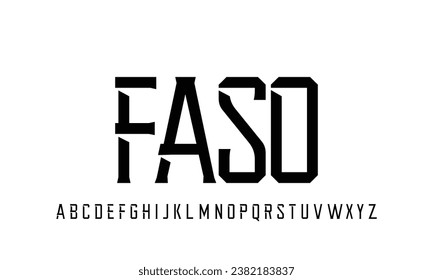 Abstract minimal modern alphabet fonts. Typography technology vector illustration