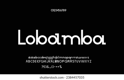 Abstract minimal modern alphabet fonts. Typography technology vector illustration