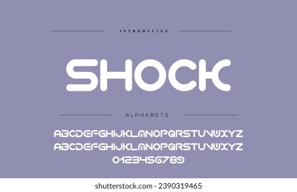Abstract minimal modern alphabet fonts. Typography technology electronic digital music future creative font. vector illustration