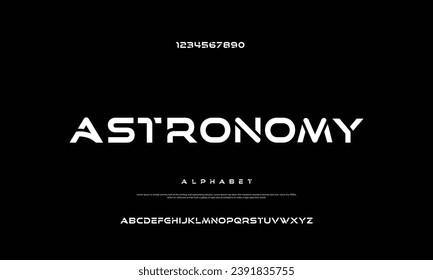 Abstract minimal modern alphabet fonts for logo. Typography technology electronic digital music future creative font. vector illustration