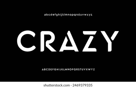 Abstract minimal modern alphabet fonts. Typography technology vector illustration