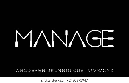 Abstract minimal modern alphabet fonts.