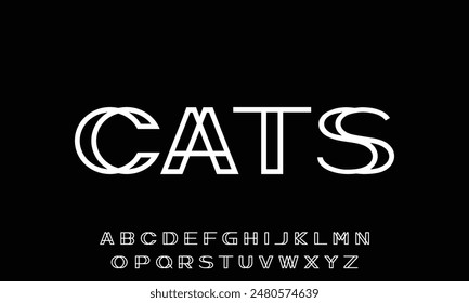 Abstract minimal modern alphabet fonts.