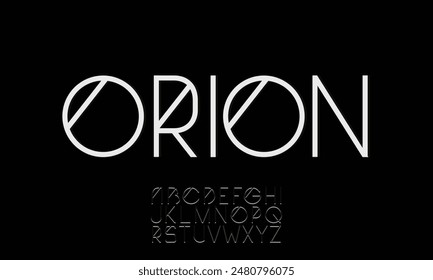 Abstract minimal modern alphabet fonts. Typography technology vector illustration