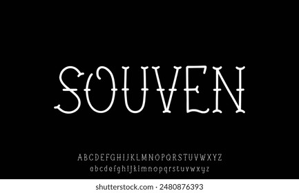 Abstract minimal modern alphabet fonts. Typography technology vector illustration