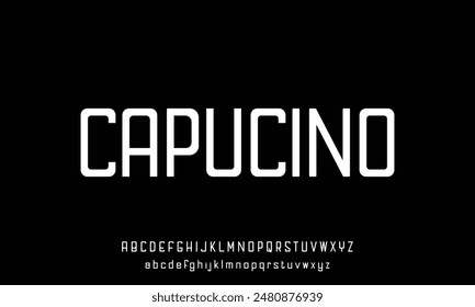Abstract minimal modern alphabet fonts. Typography technology vector illustration