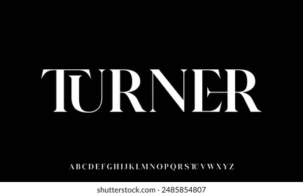 Abstract minimal modern alphabet fonts. Typography technology vector illustration