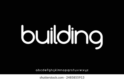 Abstract minimal modern alphabet fonts. Typography technology vector illustration