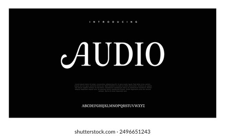 Abstract minimal modern alphabet fonts for logo.