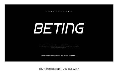 Abstract minimal modern alphabet fonts for logo.