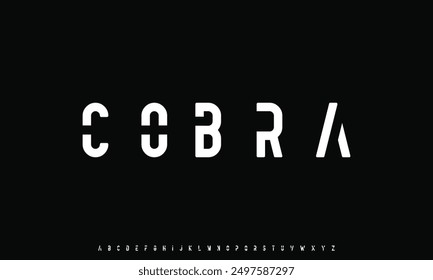 Abstract minimal modern alphabet fonts. Typography technology vector illustration