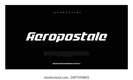 Abstract minimal modern alphabet fonts for logo.