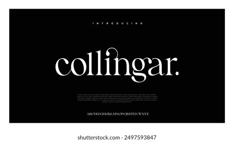 Abstract minimal modern alphabet fonts for logo.