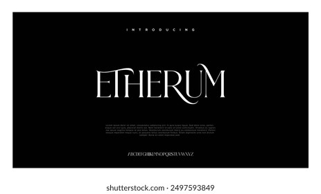 Abstract minimal modern alphabet fonts for logo.