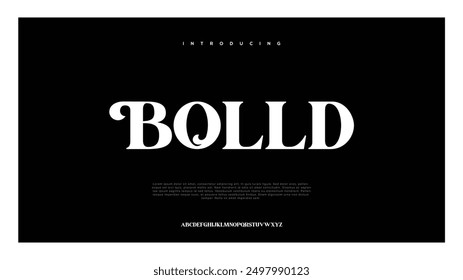 Abstract minimal modern alphabet fonts for logo.
