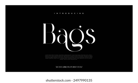 Abstract minimal modern alphabet fonts for logo.