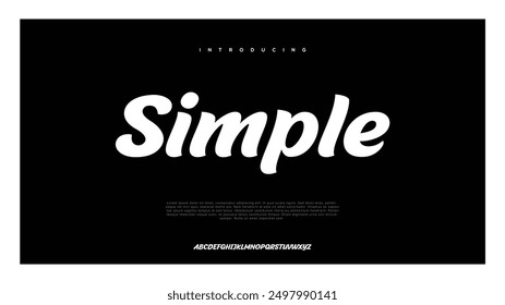 Abstract minimal modern alphabet fonts for logo.