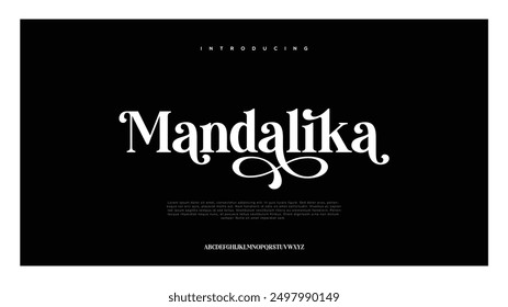 Abstract minimal modern alphabet fonts for logo.