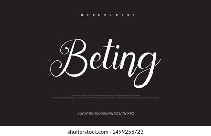 Abstract minimal modern alphabet fonts for logo.