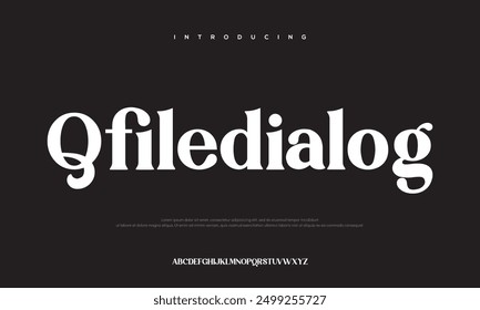 Abstract minimal modern alphabet fonts for logo.