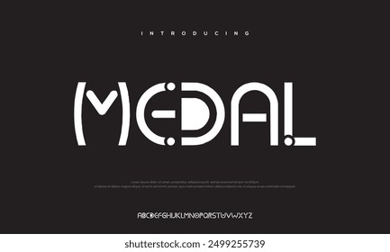 Abstract minimal modern alphabet fonts for logo.