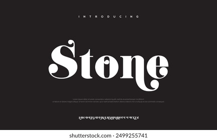 Abstract minimal modern alphabet fonts for logo.