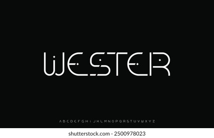Abstract minimal modern alphabet fonts.