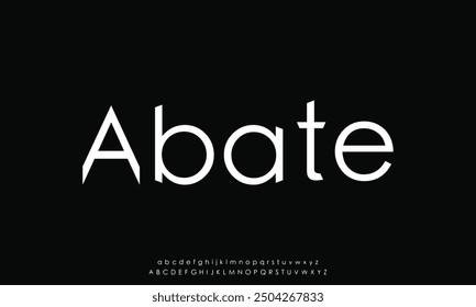 Abstract minimal modern alphabet fonts. Typography technology vector illustration
