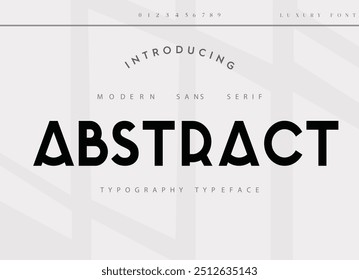Abstract minimal modern alphabet fonts. Typography technology vector illustration