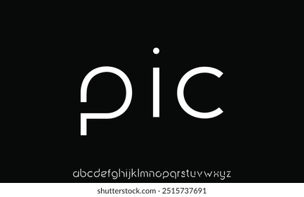 Abstract minimal modern alphabet fonts. Typography technology vector illustration