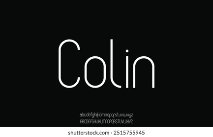 Abstract minimal modern alphabet fonts. Typography technology vector illustration