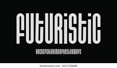 Fontes abstratas de alfabeto moderno mínimo. Tipografia minimalista urbana digital fashion futura fonte logotipo criativo. ilustração vetorial