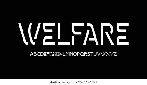 Abstract minimal modern alphabet fonts. Modern creative alphabet. Future fonts style. Stylized abstract font and alphabet. Minimalist style font with dots.
