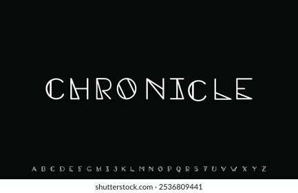 Abstract minimal modern alphabet fonts. Typography technology vector illustration