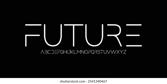 Abstract minimal modern alphabet fonts. Typography urban technology electronic digital music future creative font. vector illustraion
