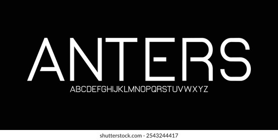 Abstract minimal modern alphabet fonts. Modern creative alphabet. Future fonts style. Stylized abstract font and alphabet. Minimalist style font with dots.
