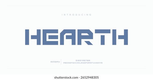 Abstract minimal modern alphabet fonts. Typography technology vector illustration