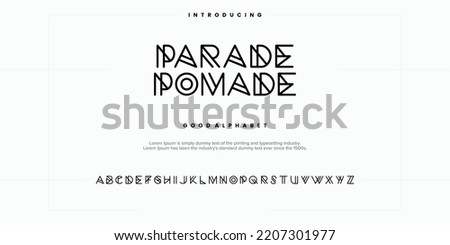 Abstract minimal modern alphabet fonts. Typography technology vector illustration
