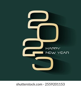 Abstract minimal modern Happy New Year background design