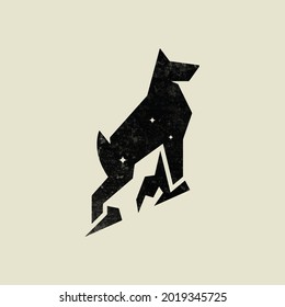 Abstract Minimal Mountain Pet Vector