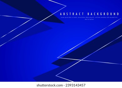 fondo de neón mínimo abstracto con línea triangular brillante. Paredes oscuras iluminadas con lámparas led, papel pintado azul futurista, fondo de color azul verdoso, 