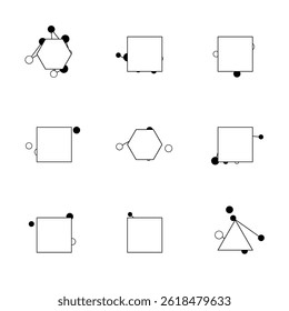 Abstraktes minimales Netzwerkverbindungs-Symbol, Vektordesign.