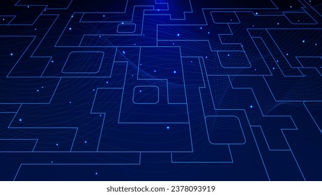Abstract minimal networking technology with lines connection. Digital futuristic technology concept background design. Vector illustration.