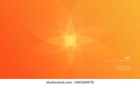 Abstract minimal orange background. Circle motion dynamic yellow. Landing page, web, presentation template.