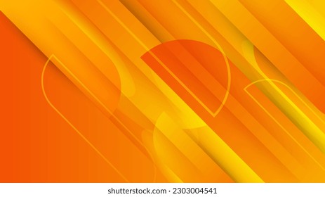 Resumen de fondo mínimo naranja y amarillo con conceptos geométricos creativos y de gradiente mínimo, para afiches, banners, imagen de concepto de página de aterrizaje.