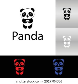 Abstract and minimal Panda logo design template, corporate and luxury logo design