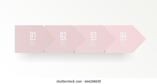 Abstract minimal pastel arrows design with numbers and your text. 
Eps 10 stock vector illustration 